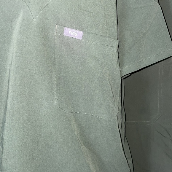 Moss green figs scrub set size XS/S nursing doctor scrub set straight leg pants - Picture 10 of 14